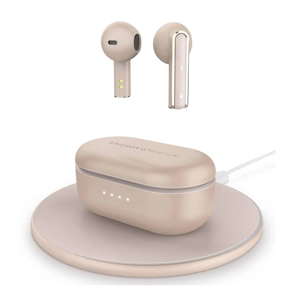 Energy sistem style 4 auriculares true wireless stereo (tws) dentro de oã­do llamadas/mãºsica usb tipo c bluetooth oro rosa