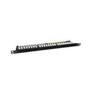 phasak patch panel 19" 24p slim cat.6a utp rj45 dual 0.5u - pu 4811