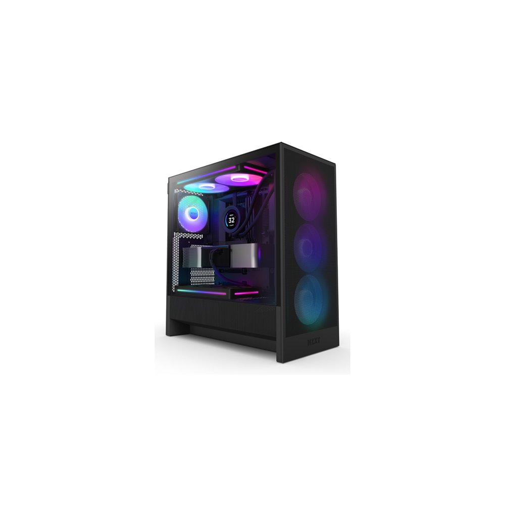 Nzxt h5 flow rgb midi tower negro