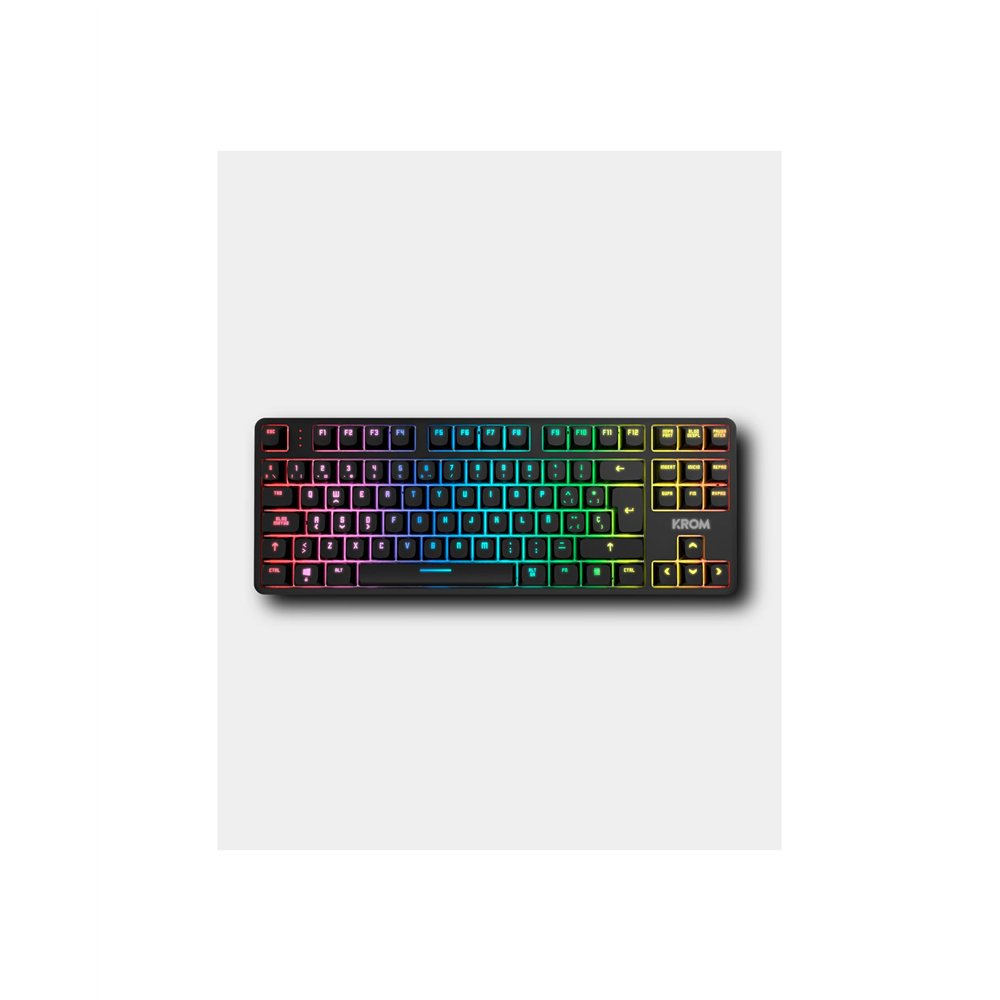 Krom nxkromkernelprosp teclado juego usb + rf wireless + bluetooth qwerty español negro, blanco