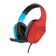Trust gxt 416s zirox auriculares alã¡mbrico diadema juego negro, cian, rojo