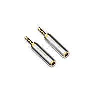 Vention adaptador jack vab-s02/ jack 2.5 macho - jack 3.5 hembra/ plata