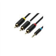Vention cable estã©reo bcbbg/ jack 3.5 macho - 3x rca macho/ 1.5m/ negro