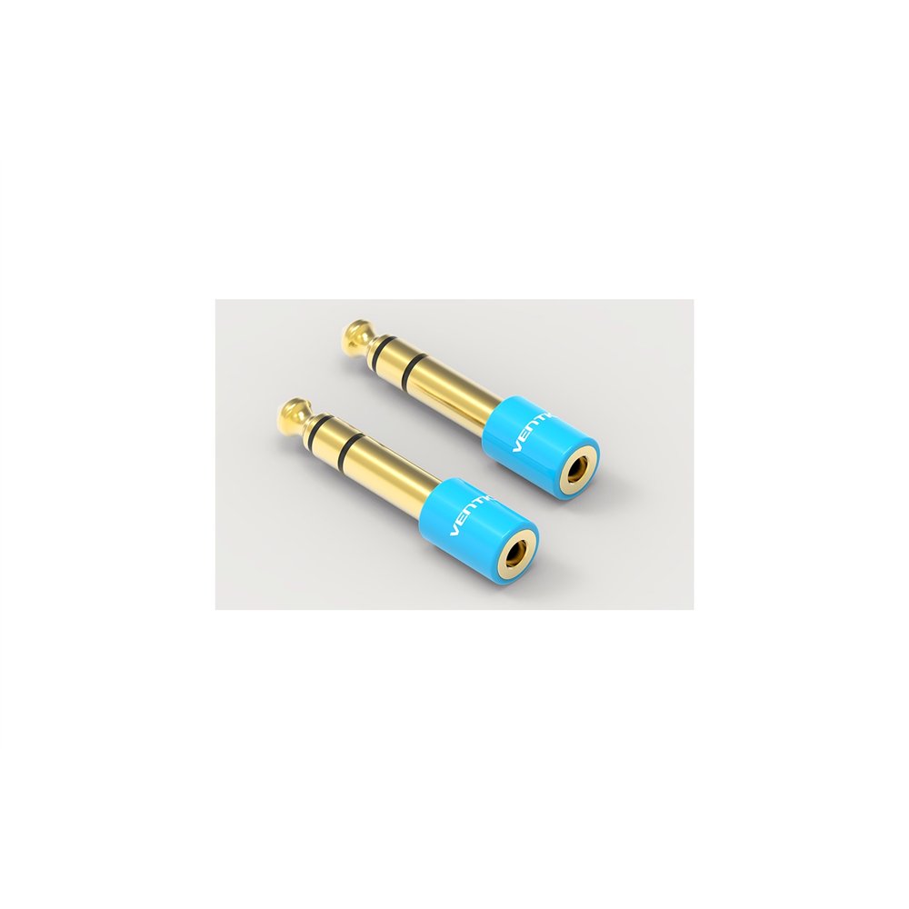 Vention adaptador jack vab-s01-l/ jack 6.5 macho - jack 3.5 hembra/ azul