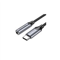 Vention adaptador audio bgmha/ jack 3.5 hembra - usb tipo-c macho/ 10cm/ gris