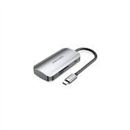 Vention Docking USB Tipo-C TNHHB/ 3xUSB/ 1xUSB Tipo-C PD/ 1xLector Tarjetas SD y MicroSD/ Gris