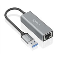 Aisens conversor usb 3.0 a ethernet gigabit 10/100/1000 mbps, gris, 15cm