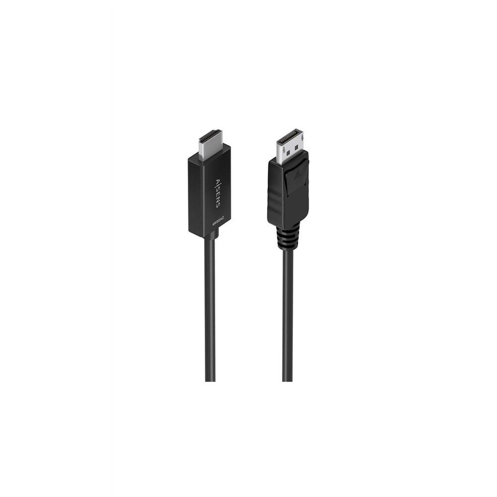 aisens cable conversor displayport a hdmi 4k@60hz, dp/m-hdmi/m, negro, 0.6m