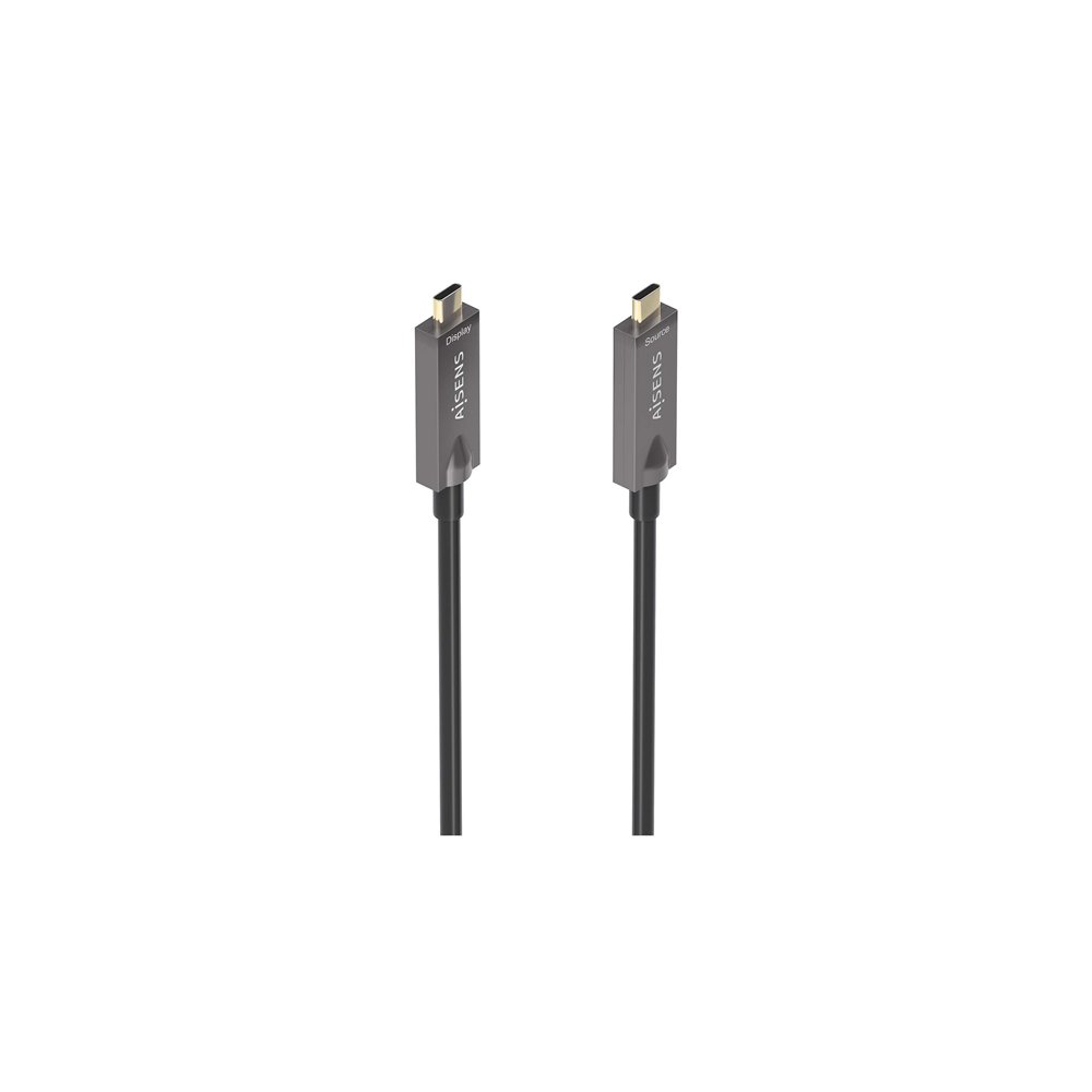 Aisens - cable usb 3.1 gen2 10gbps aoc 4k@60hz 3a 60w e-marker, tipo usb-c/m-usb-c/m, negro, 7.5m
