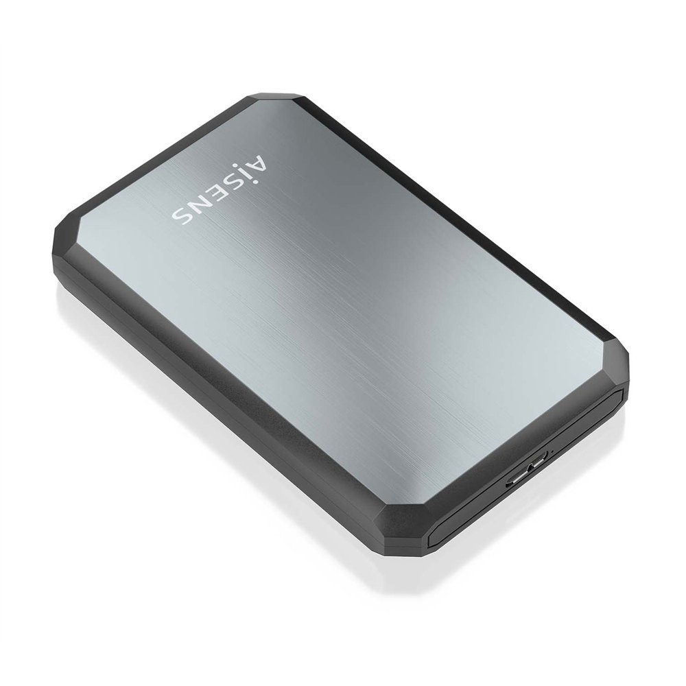 Aisens caja externa 2.5" ase-2529b 9.5mm sata a usb 3.0/usb3.1 gen1, negro-gris