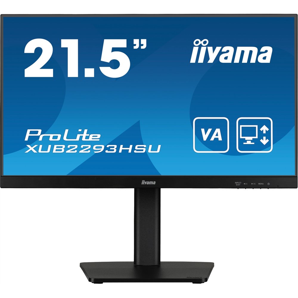Iiyama prolite xub2293hsu-b7 pantalla para pc 54,6 cm (21.5") 1920 x 1080 pixeles full hd led negro