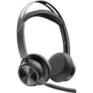 Poly auriculares voyager focus 2 usb-c-c con certificación microsoft teams + adaptador usb-c/a