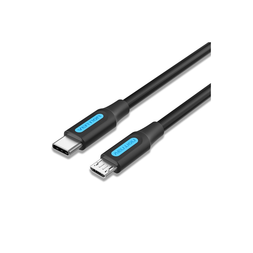 Vention cable usb 2.0 tipo-c covbd/ usb tipo-c macho - microusb macho/ 50cm/ negro