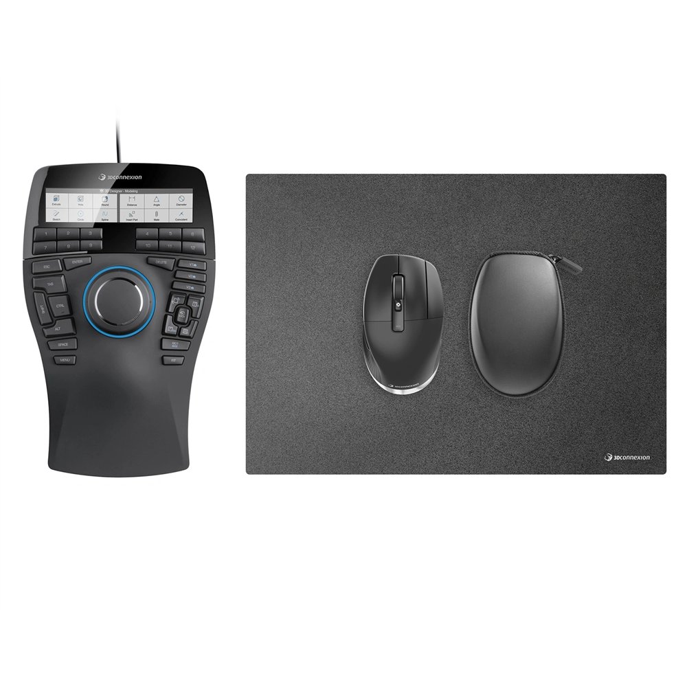 3dconnexion spacemouse enterprise kit 2 ratón oficina ambidextro rf wireless  usb type-a 6dof