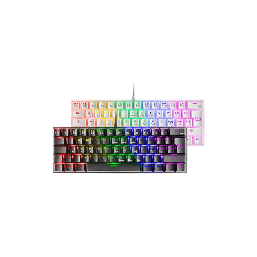 Mars gaming mk60 teclado juego usb qwerty italiano negro