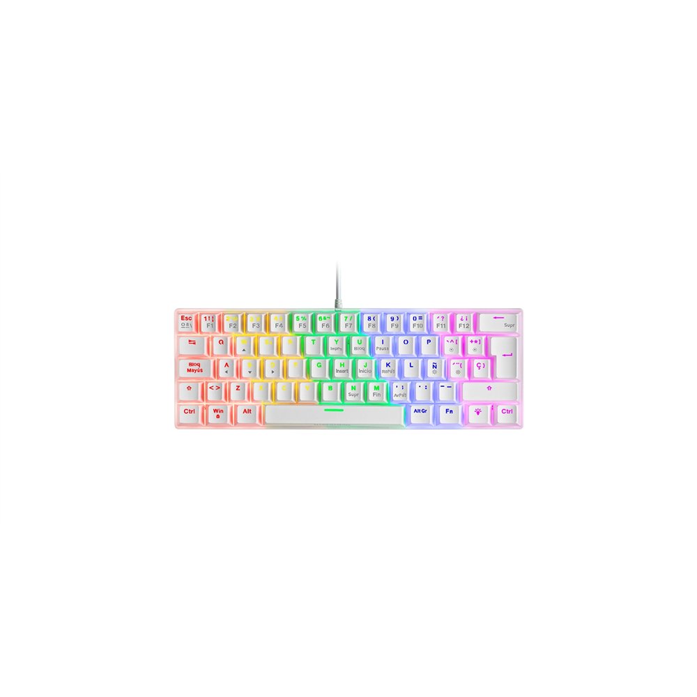 Mars gaming mk60 teclado juego usb qwerty italiano blanco
