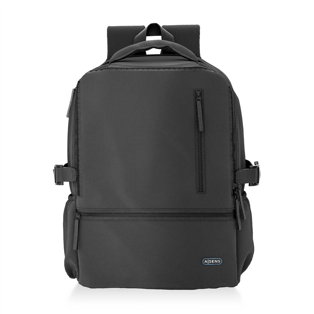 Aisens mochila deportiva repelente al agua para portatil 15.6, negro