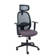 Piqueras y crespo silla cilanco negra malla negra asiento bali gris oscuro brazo regulable cabecero regulable