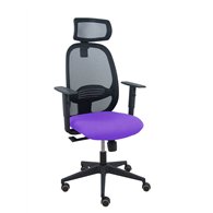 Piqueras y crespo silla cilanco negra malla negra asiento bali lila brazo regulable cabecero regulable