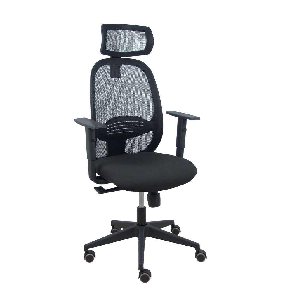 Piqueras y crespo silla cilanco negra malla negra asiento bali negro brazo regulable cabecero regulable