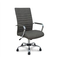 piqueras y crespo sillón opti527cr cromada basculante similpiel gris base cromada