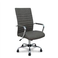 piqueras y crespo sillón opti527cr cromada basculante similpiel gris base cromada