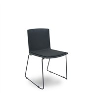 Piqueras y crespo pack 5 sillas opti523 pvc negro asiento tela color negro
