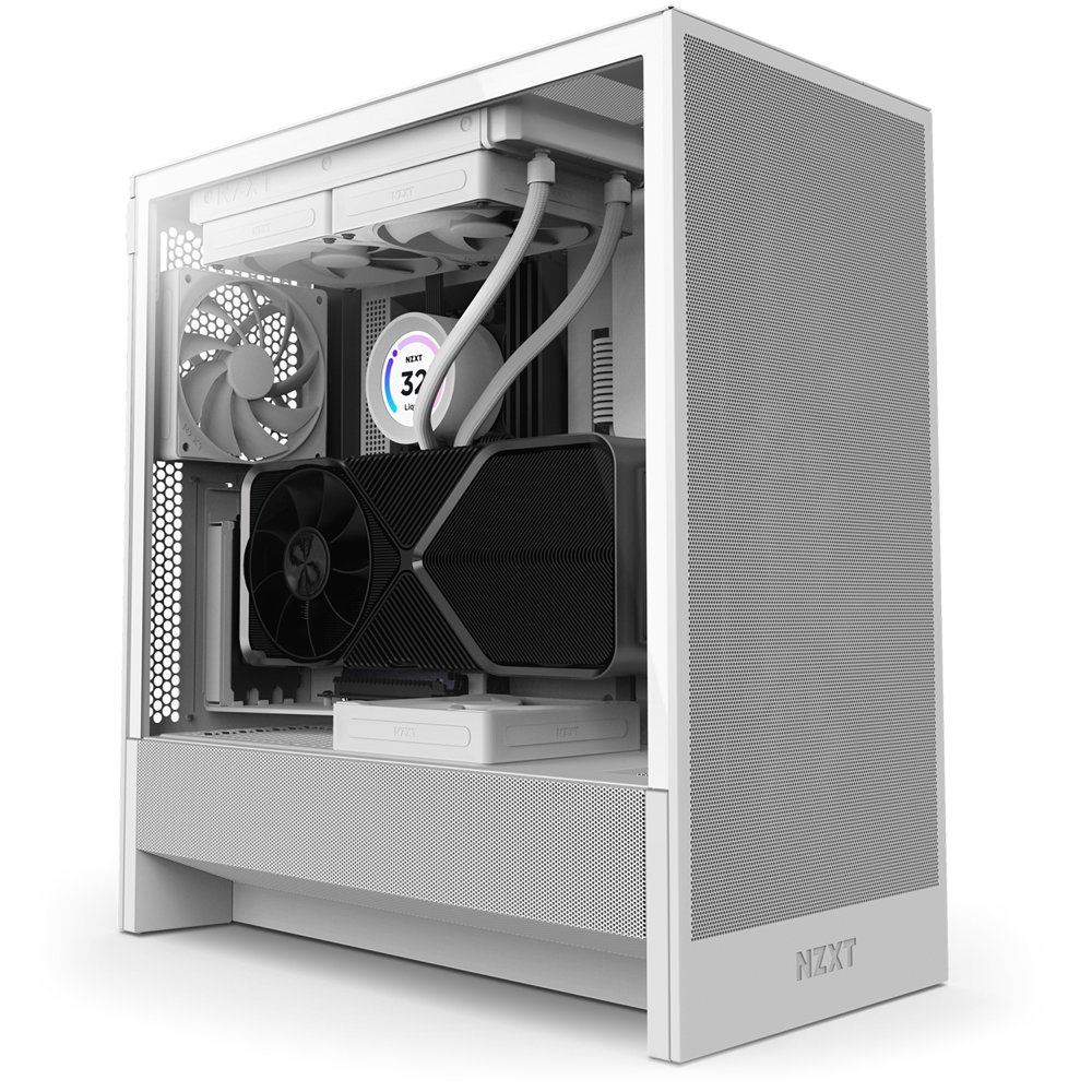 Nzxt h5 flow midi tower blanco