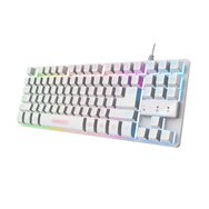 Trust gxt 833w thado teclado juego usb qwerty español blanco