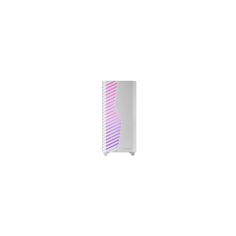Mars gaming mc-volt, caja gaming atx, ventilador argb 120mm, rejilla frontal argb, ventana lateral completa cristal templado, ge