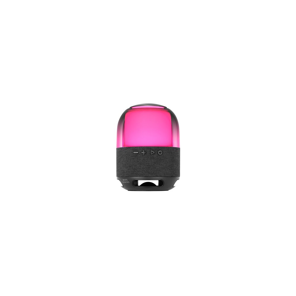mars gaming ms-flow, altavoz portátil bluetooth 15w, iluminación orbilight rgb 360°, sonido potente con driver deepbass 57mm, al