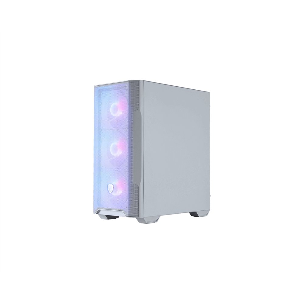Msi mag forge m100r midi tower transparente, blanco