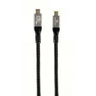 gembird ccbp-usb4-cmcm240-1.5m cable usb usb4 gen 3x2 1,5 m usb c negro, plata