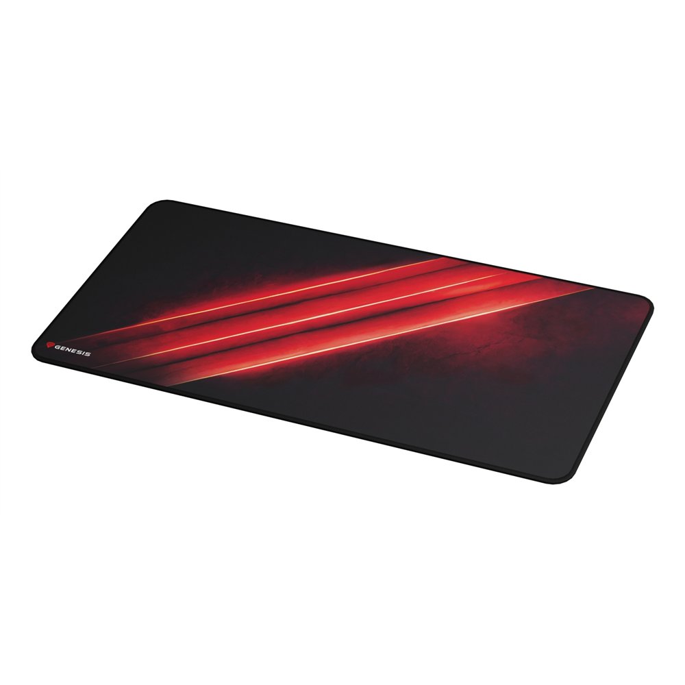 Genesis carbon 500 maxi flash g2 alfombrilla de ratón para juegos negro, rojo