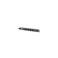 Lanberg pdu-05f-0200-bk unidad de distribución de energía (pdu) 5 salidas ac 1u negro