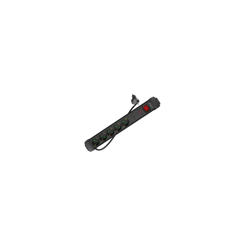 Lanberg SP1-05F-0300-BK base múltiple 3 m 5 salidas AC Interior Negro