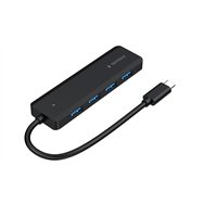 Gembird uhb-cm-u3p4p-01 hub de interfaz usb 3.2 gen 1 (3.1 gen 1) type-c negro