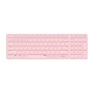 rapoo e9700m teclado oficina rf wireless + bluetooth qwerty inglés internacional rosa