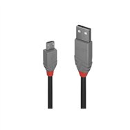 Lindy 36730 cable usb usb 2.0 0,2 m usb a micro-usb b negro, gris