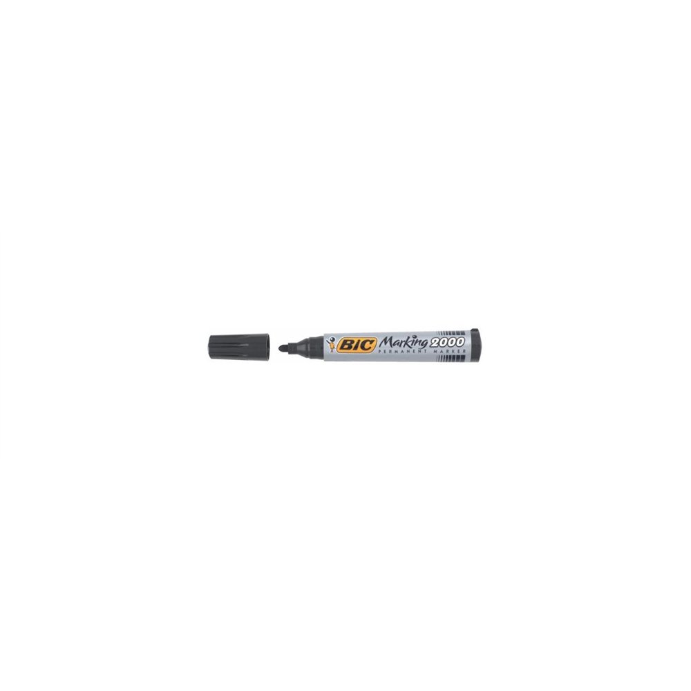 Bic marking 2000 marcador permanente punta redonda negro 12 pieza(s)