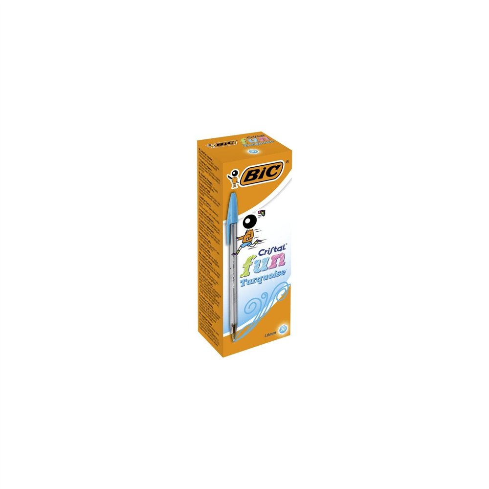 Bic cristal fun turquesa bolígrafo 20 pieza(s)