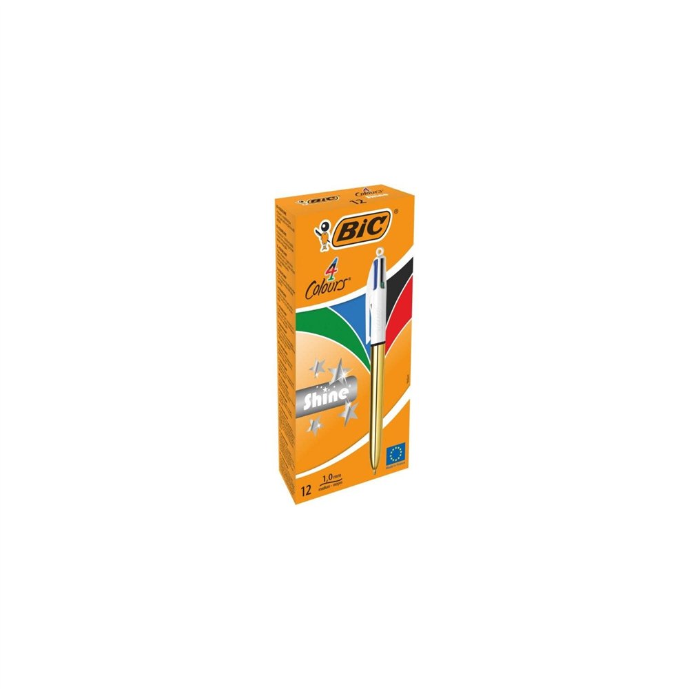 Bic 982878 bolígrafo multicolor bolígrafo de punta retráctil con pulsador medio 12 pieza(s)