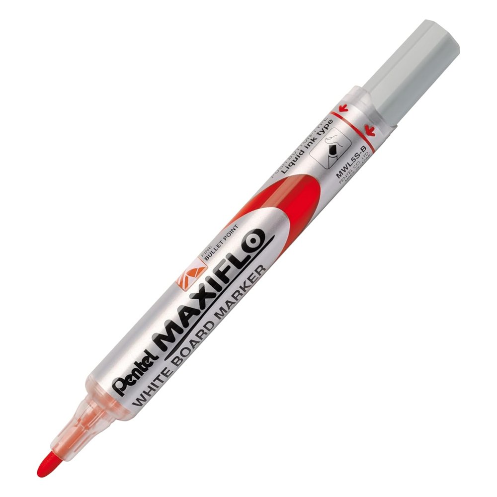 pentel mwl5s-b marcador 12 pieza(s) punta redonda rojo