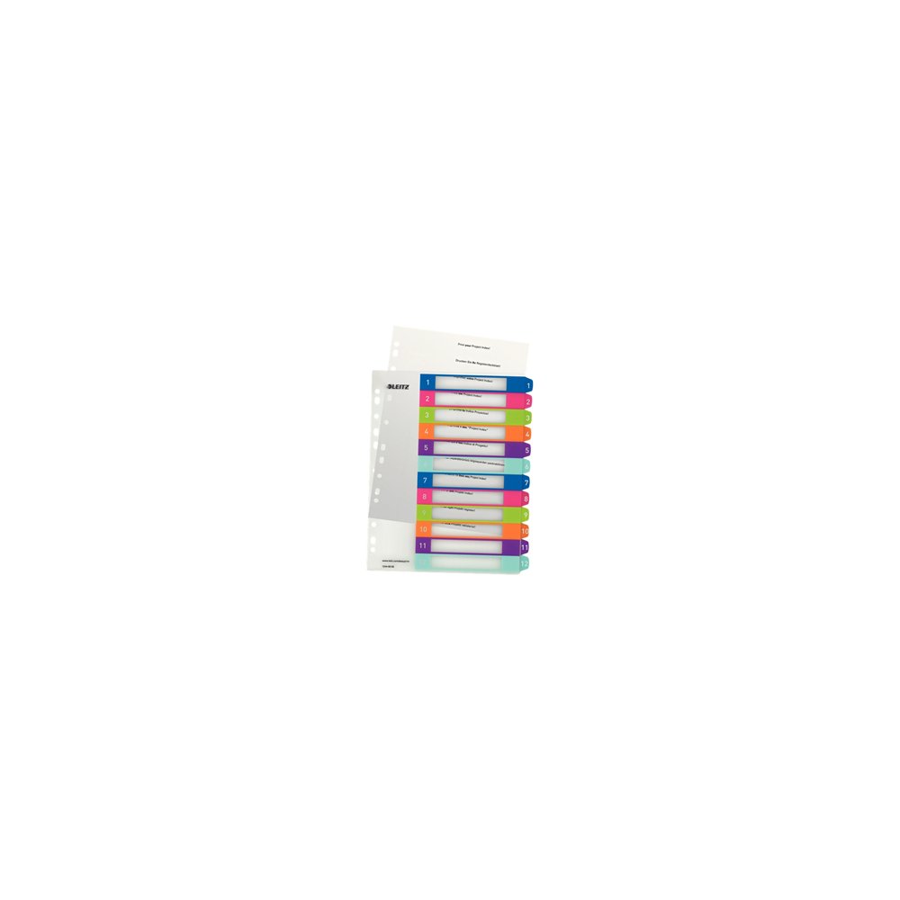 Esselte 1244-00-00 separador numérico con pestaña polipropileno (pp) multicolor