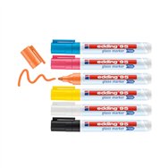 Edding 95 glass marcador 6 pieza(s) punta redonda negro azul naranja rosa blanco amarillo
