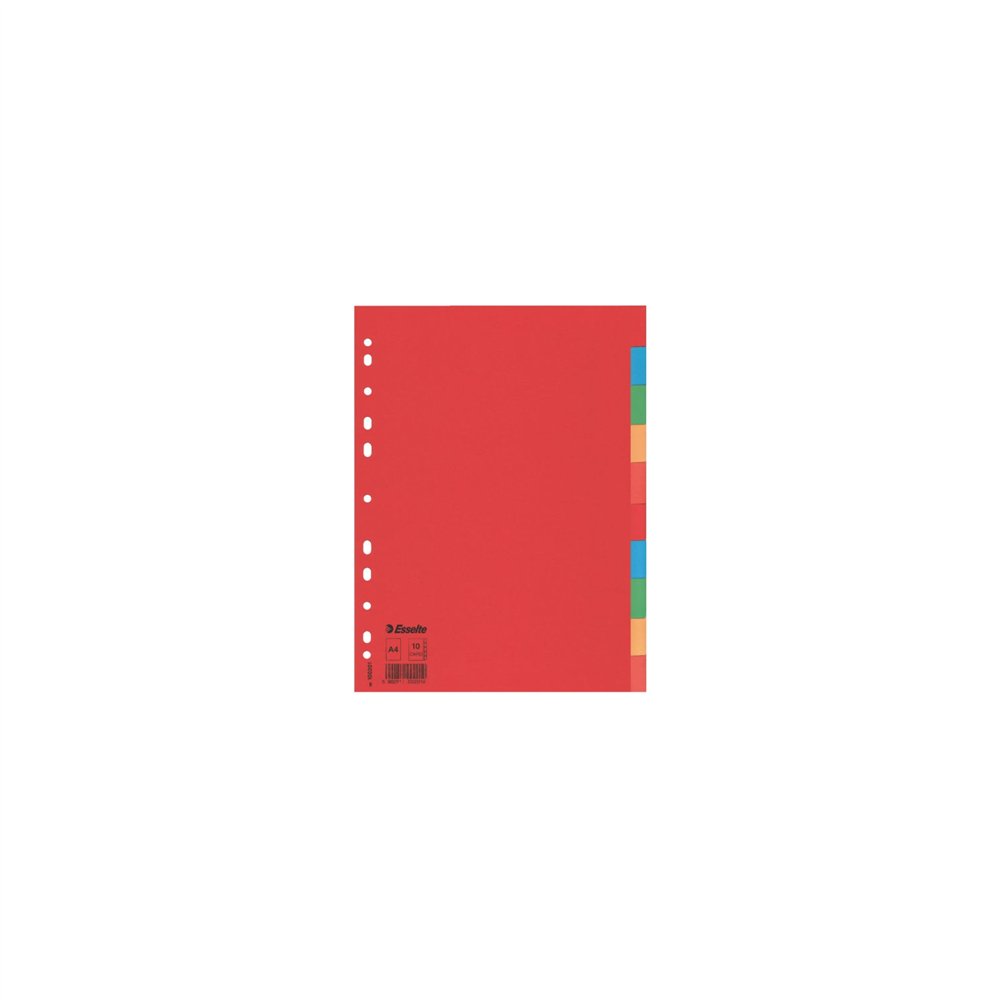 Esselte multicoloured card dividers divisor multicolor 1 pieza(s)