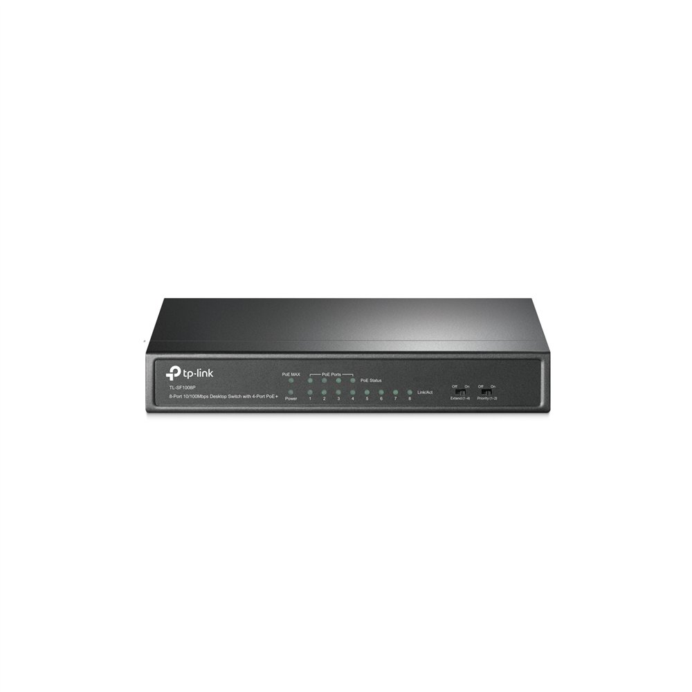 tp-link tl-sf1008p no administrado fast ethernet (10/100) energía sobre ethernet (poe) negro