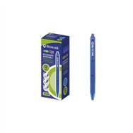Bismark 330215 bolígrafo azul bolígrafo de punta retráctil con pulsador medio 12 pieza(s)