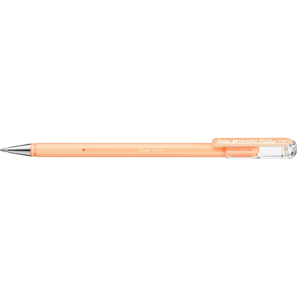 Pentel hybrid milky bolígrafo de gel con tapa naranja 12 pieza(s)