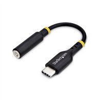 Startechcom adaptador de audio usb-c a 35mm trrs minijack - adaptador de audio usb tipo c para auriculares con micrófono - dac d
